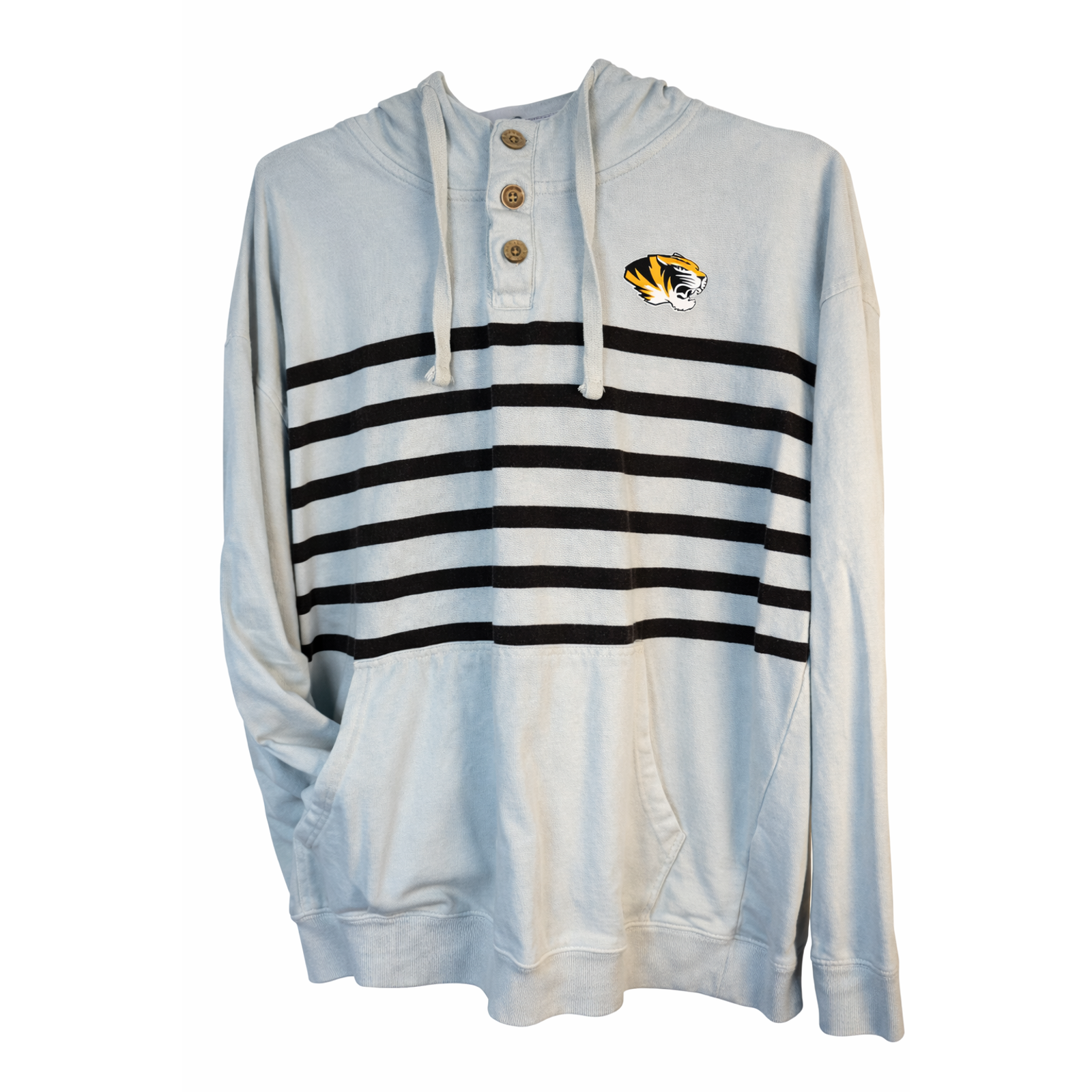 Mizzou Tigers Hoodie Striped College Sec Basketball Fanwear Missouri 2xl